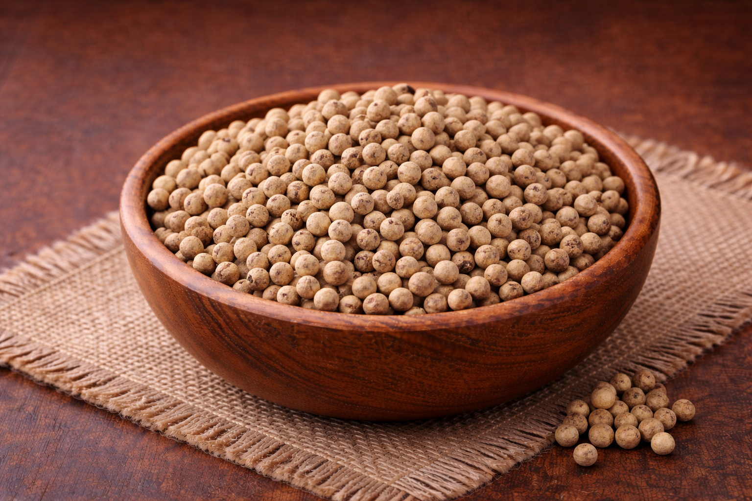 Pungent white peppercorns